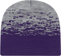 Cap America RKS9 USA Made Static Pattern Knit Beanie Purple Heather Purple Gray / One Size Fits Most