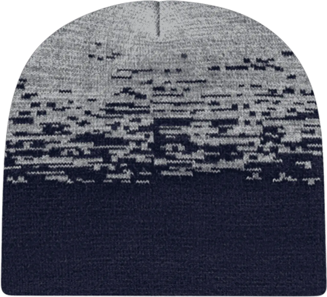 Cap America RKS9 USA Made Static Pattern Knit Beanie - True Navy Heather - Navy Gray / One Size Fits Most
