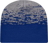 Cap America RKS9 USA Made Static Pattern Knit Beanie - True Royal Heather - Royal Gray / One Size Fits Most