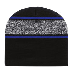 Cap America RKv9 USA Made Variegated Striped Beanie - Black Neon Blaze - Black Blaze / One Size Fits Most