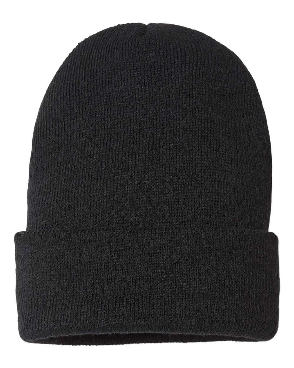 Cap America SKN24 Sustainable Knit Cap with Cuff Black Black / One Size Fits Most