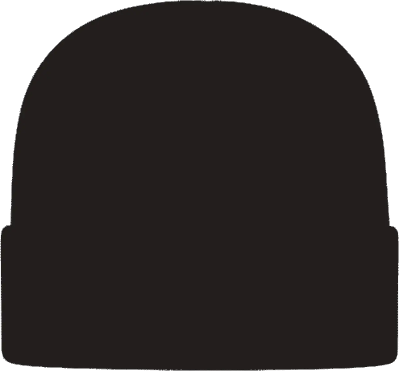 Cap America TKN24 USA Made Knit Cap with Cuff Beanie Black Black / One Size Fits Most