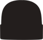 Cap America TKN24 USA Made Knit Cap with Cuff Beanie Black Black / One Size Fits Most