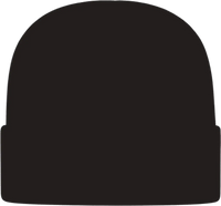 Cap America TKN24 USA Made Knit Cap with Cuff Beanie Black Black / One Size Fits Most