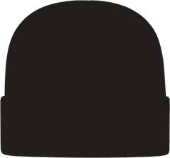 Cap America TKN24 USA Made Knit Cap with Cuff Beanie Black Black / One Size Fits Most