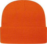 Cap America TKN24 USA Made Knit Cap with Cuff Beanie Deep Orange Orange / One Size Fits Most