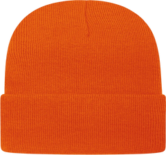 Cap America TKN24 USA Made Knit Cap with Cuff Beanie Deep Orange Orange / One Size Fits Most