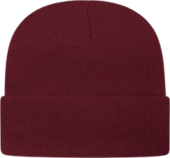 Cap America TKN24 USA Made Knit Cap with Cuff Beanie Maroon Maroon / One Size Fits Most