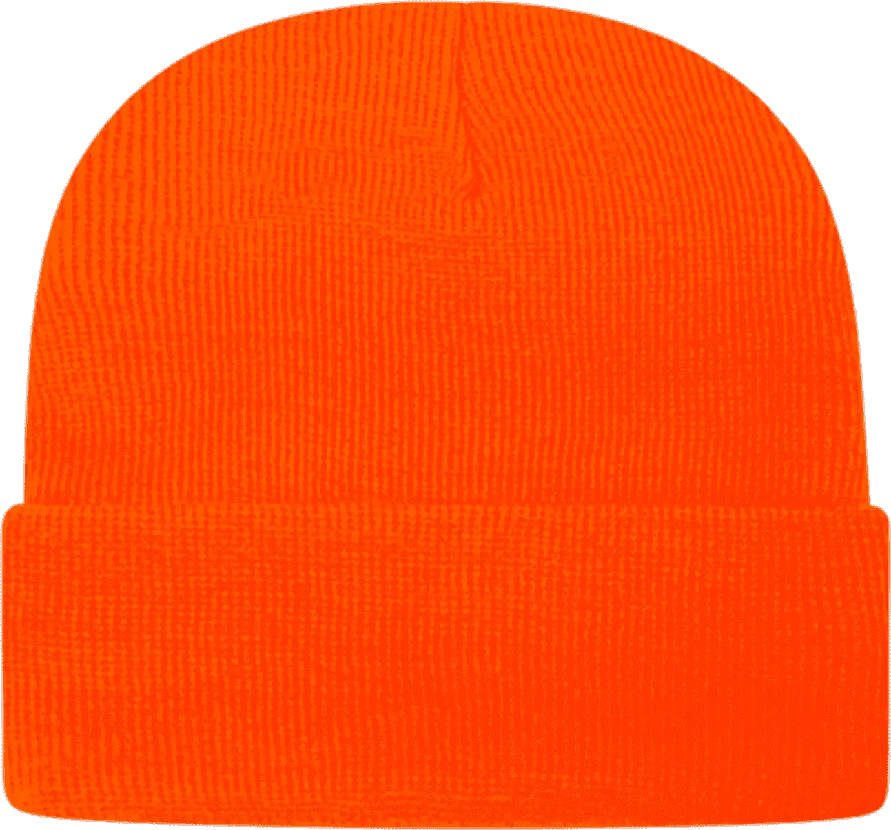 Cap America TKN24 USA Made Knit Cap with Cuff Beanie - Neon Blaze - Blaze / One Size Fits Most