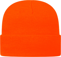 Cap America TKN24 USA Made Knit Cap with Cuff Beanie - Neon Blaze - Blaze / One Size Fits Most