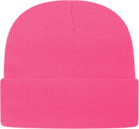 Cap America TKN24 USA Made Knit Cap with Cuff Beanie Neon Pink Neon Pink / One Size Fits Most