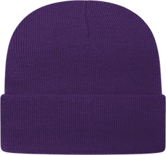 Cap America TKN24 USA Made Knit Cap with Cuff Beanie Purple Purple / One Size Fits Most