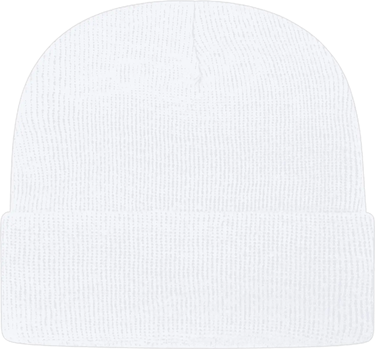 Cap America TKN24 USA Made Knit Cap with Cuff Beanie White White / One Size Fits Most
