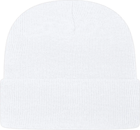 Cap America TKN24 USA Made Knit Cap with Cuff Beanie White White / One Size Fits Most