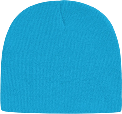 Cap America TKN28 USA Made Knit Beani Cyan Blue Blue / One Size Fits Most