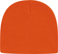 Cap America TKN28 USA Made Knit Beani Deep Orange Orange / One Size Fits Most