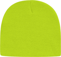 Cap America TKN28 USA Made Knit Beani Lime Shock Lime / One Size Fits Most