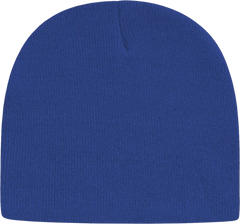 Cap America TKN28 USA Made Knit Beani Sesame Blue Blue / One Size Fits Most