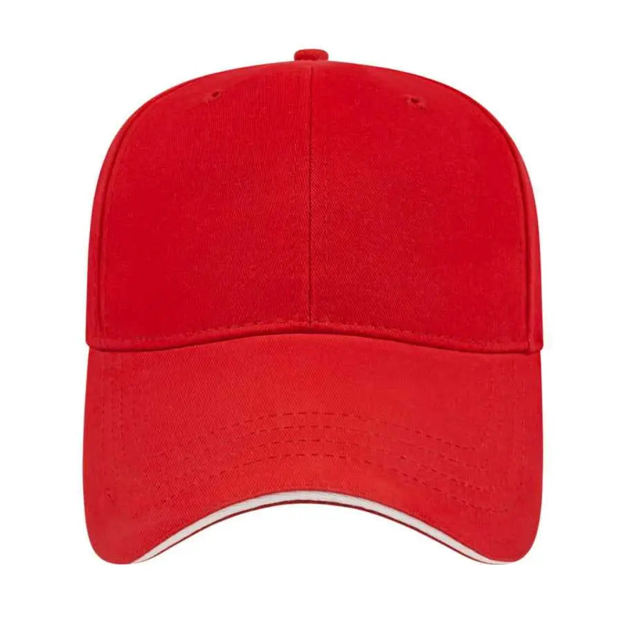 Cap America X200 X Tra Value Structured Sandwich Cap - Red White - Red White / One Size Fits Most