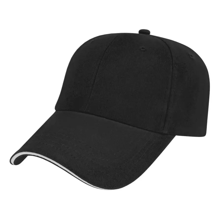 Cap America X201 X Tra Value Unstructured Sandwich Cap - Black White - Black White / One Size Fits Most