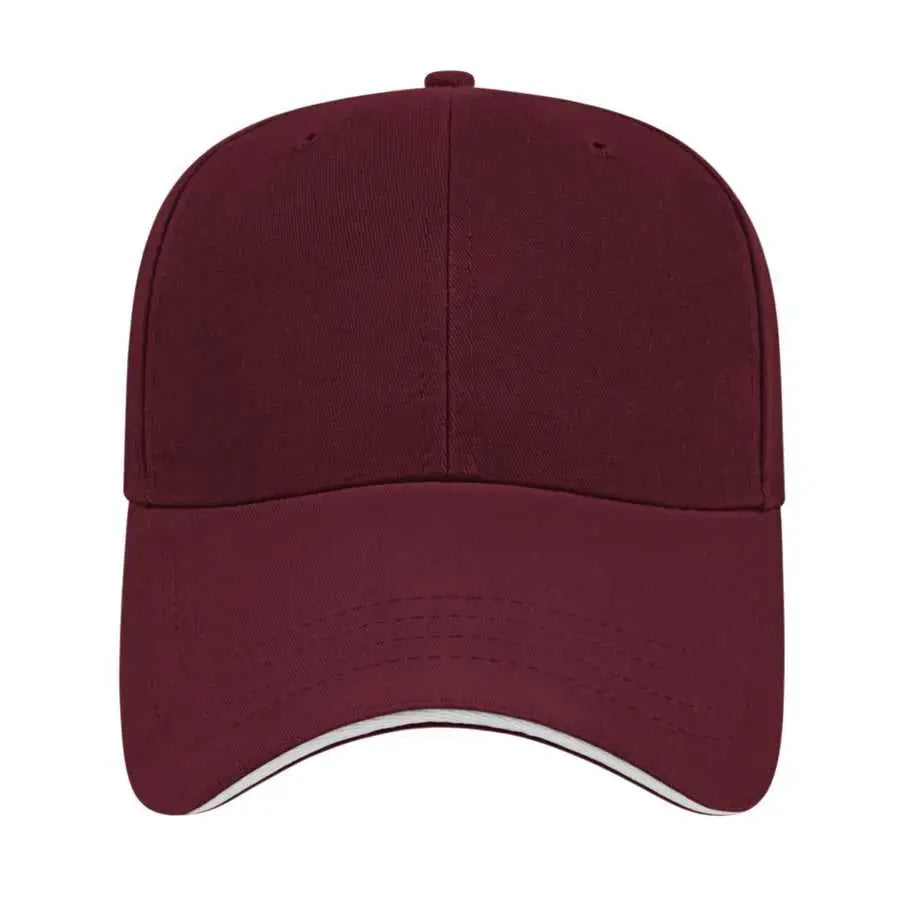 Cap America X201 X Tra Value Unstructured Sandwich Cap - Maroon White - Maroon White / One Size Fits Most