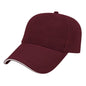 Cap America X201 X Tra Value Unstructured Sandwich Cap - Maroon White - Maroon White / One Size Fits Most