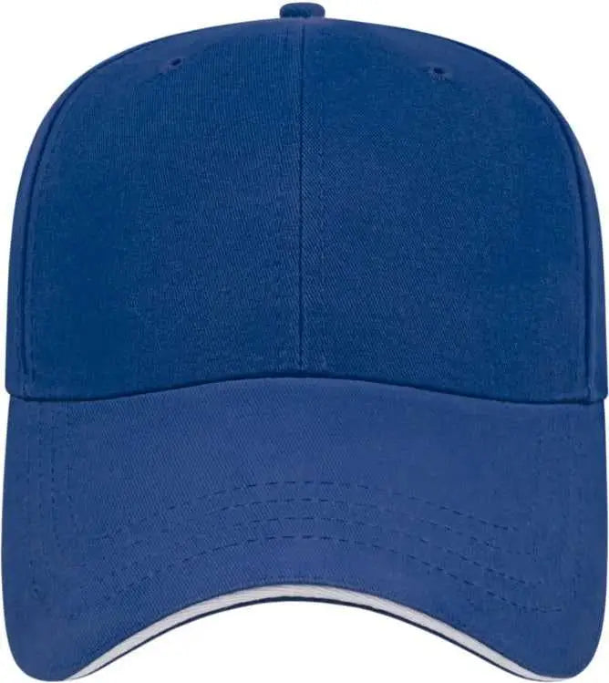 Cap America X201 X Tra Value Unstructured Sandwich Cap - Royal White - Royal White / One Size Fits Most