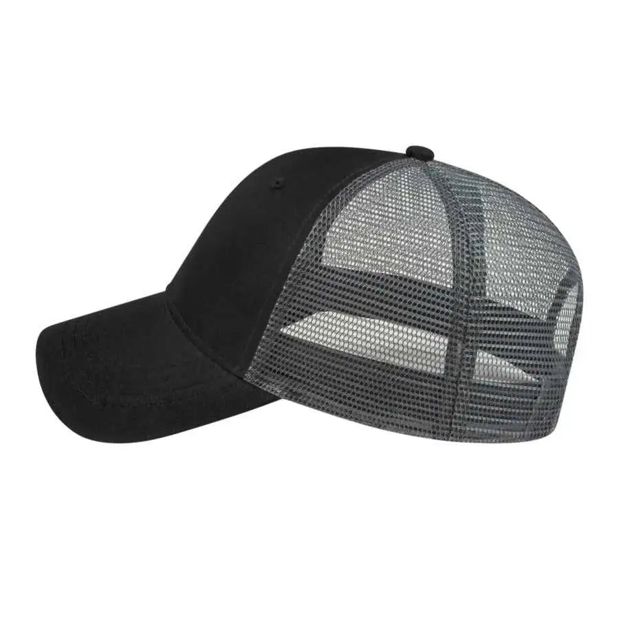 Cap America X500 X tra Value Mesh Back Cap - Black Charcoal - Black Dark Gray / One Size Fits Most