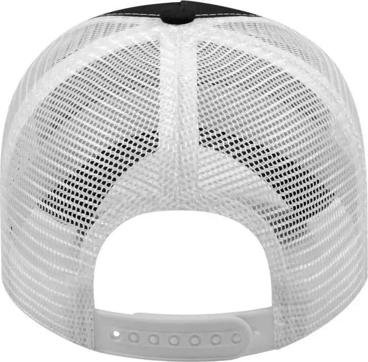 Cap America X600 X tra Value Five Panel Mesh Back Cap - Black White - Black White / One Size Fits Most