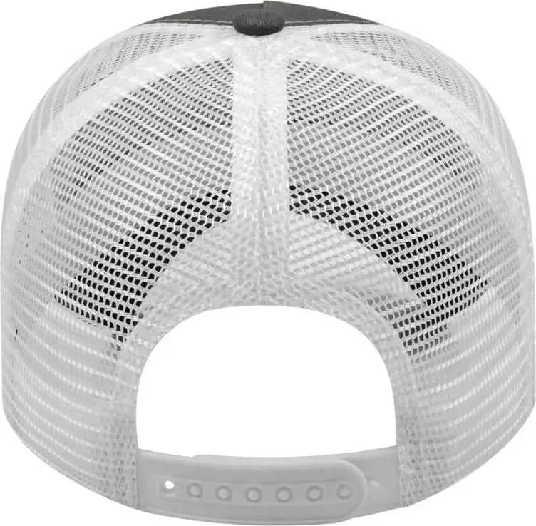 Cap America X600 X tra Value Five Panel Mesh Back Cap - Charcoal White - Dark Gray White / One Size Fits Most