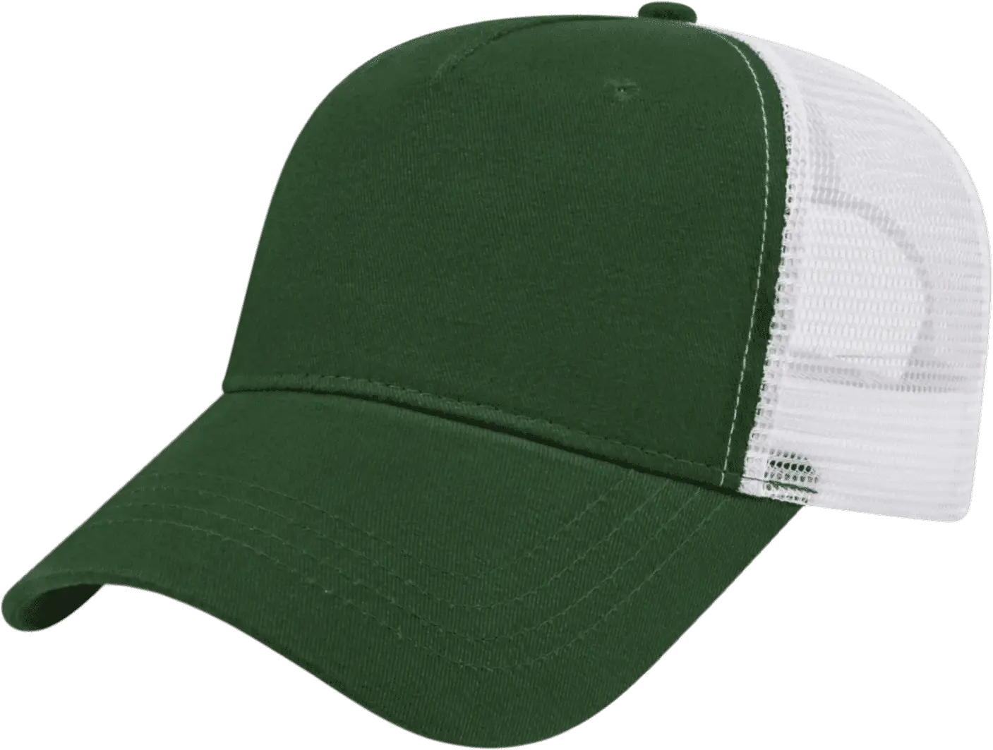 Cap America X600 X tra Value Five Panel Mesh Back Cap - Dark Green White - Dark Green White / One Size Fits Most