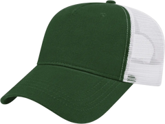 Cap America X600 X tra Value Five Panel Mesh Back Cap - Dark Green White - Dark Green White / One Size Fits Most