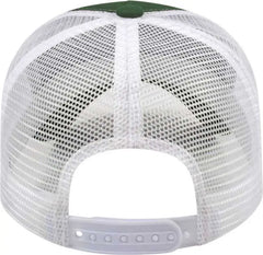 Cap America X600 X tra Value Five Panel Mesh Back Cap - Dark Green White - Dark Green White / One Size Fits Most