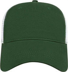 Cap America X600 X tra Value Five Panel Mesh Back Cap - Dark Green White - Dark Green White / One Size Fits Most