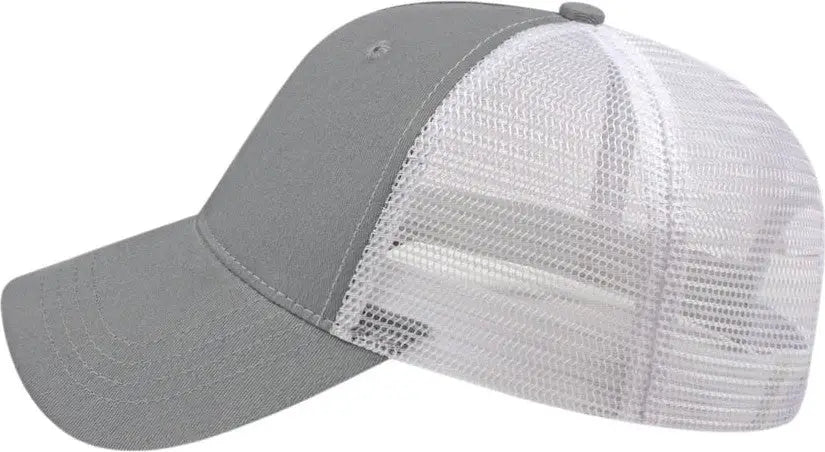 Cap America X600 X tra Value Five Panel Mesh Back Cap - Gray White - Gray White / One Size Fits Most