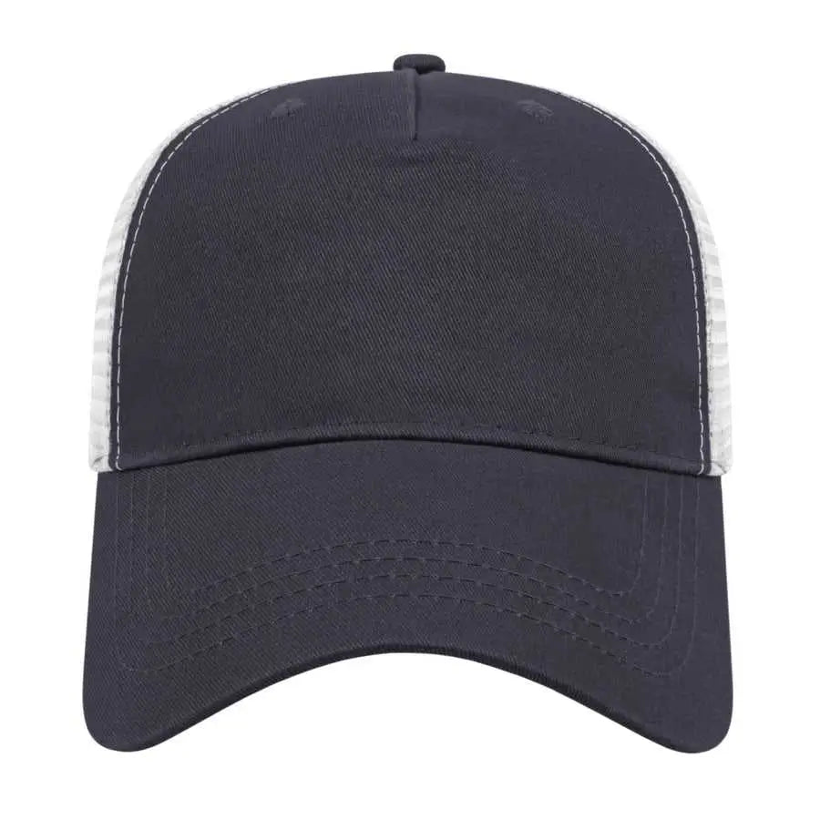 Cap America X600 X tra Value Five Panel Mesh Back Cap - Navy White - Navy White / One Size Fits Most