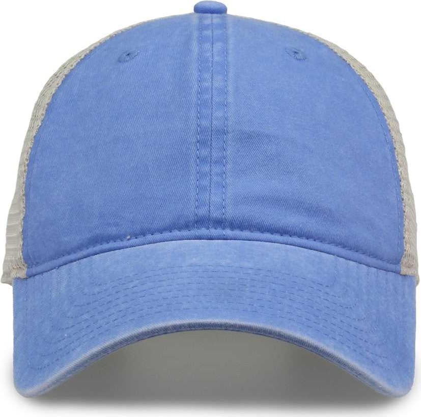 The Game GB460 Pigment Dyed Twill & Soft Trucker Cap - Sky Blue Sand | HIT a Double