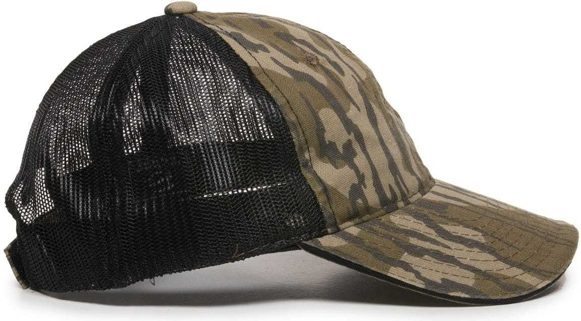 OC Sports CGWM-301 Adjustable Mesh Back Cap - Mossy Oak Original Bottomland  Black | HIT a Double