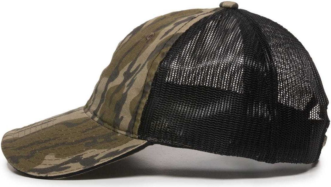 OC Sports CGWM-301 Adjustable Mesh Back Cap - Mossy Oak Original Bottomland  Black | HIT a Double