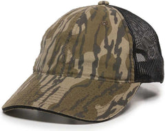 OC Sports CGWM-301 Adjustable Mesh Back Cap - Mossy Oak Original Bottomland  Black | HIT a Double