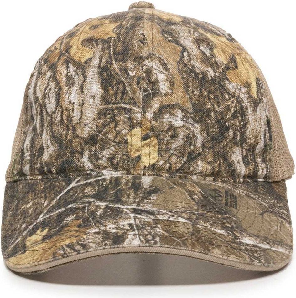 OC Sports CGWM-301 Adjustable Mesh Back Cap - Realtree Edge  Tan | HIT a Double