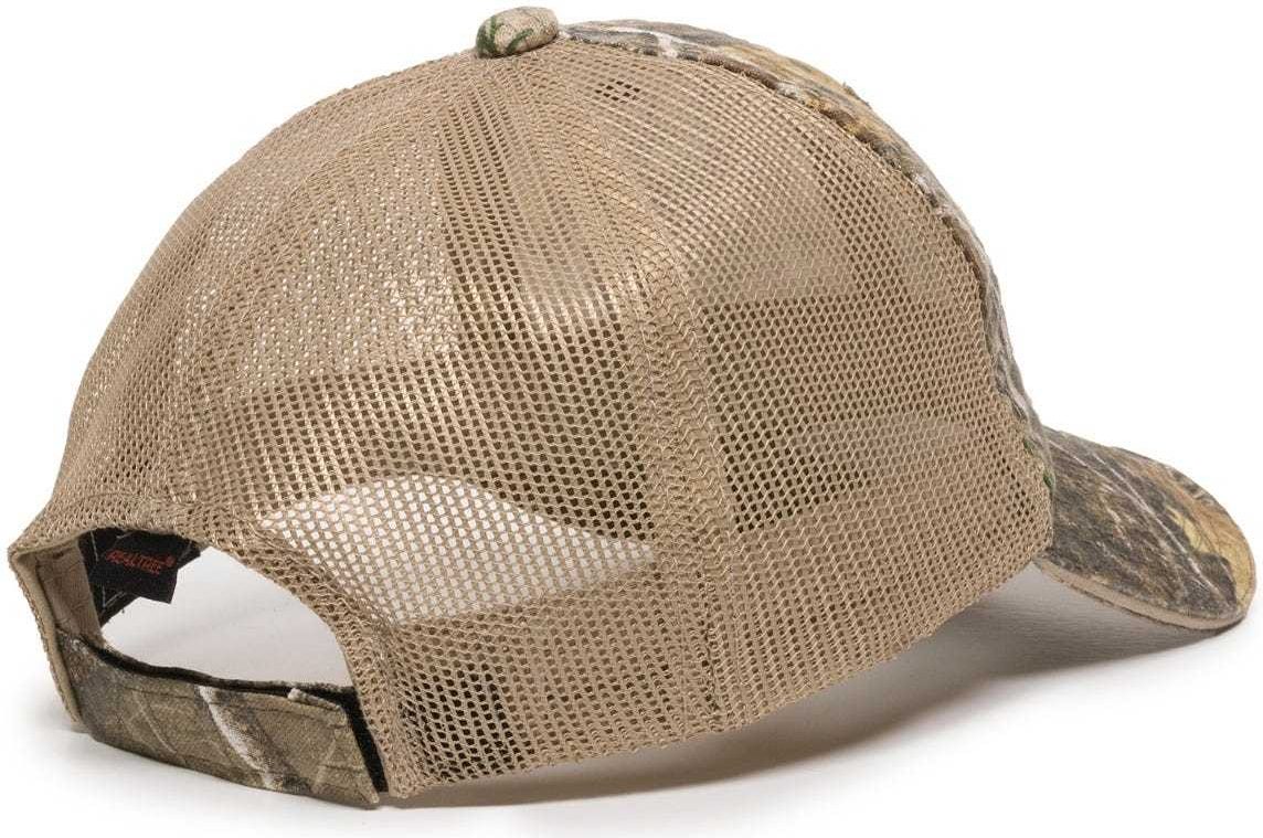 OC Sports CGWM-301 Adjustable Mesh Back Cap - Realtree Edge Tan - HIT a Double - 7