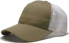 Classic Caps USA100 USA-Made Trucker Cap - Khaki White - Khaki White / 6 5/8’’ - 7 3/8’’
