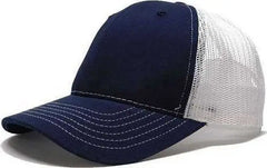 Classic Caps USA100 USA-Made Trucker Cap - Navy White - Navy White / 6 5/8’’ - 7 3/8’’