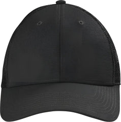 CornerStone CS811 Canvas Mesh Back Cap - Black - Black / OSFM