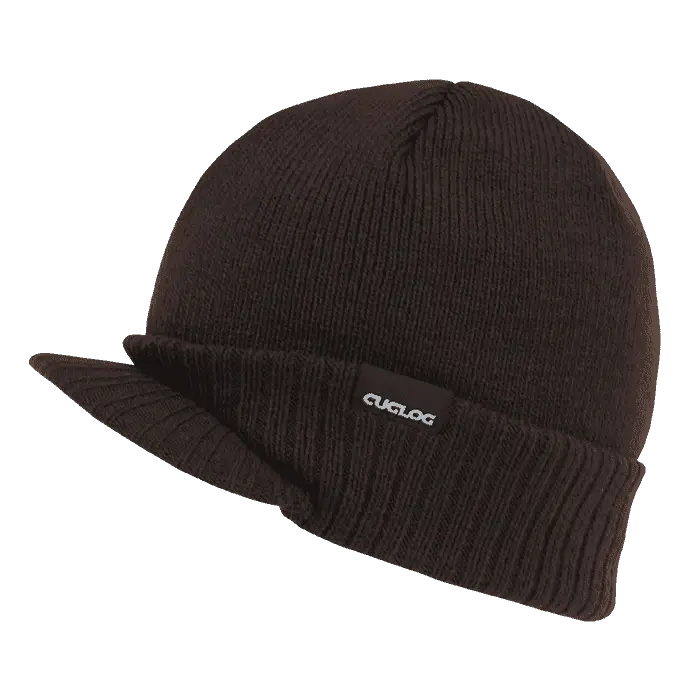 Cuglog K010 Ararat Heavy Weight Jeep Beanie with Visor - Brown - Brown / One Size Fits Most