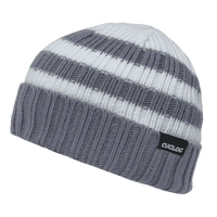 Cuglog K014 Shasta Striped Sweater Beanie - Gray - Gray White / One Size Fits Most