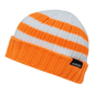 Cuglog K014 Shasta Striped Sweater Beanie - Orange - Orange White / One Size Fits Most