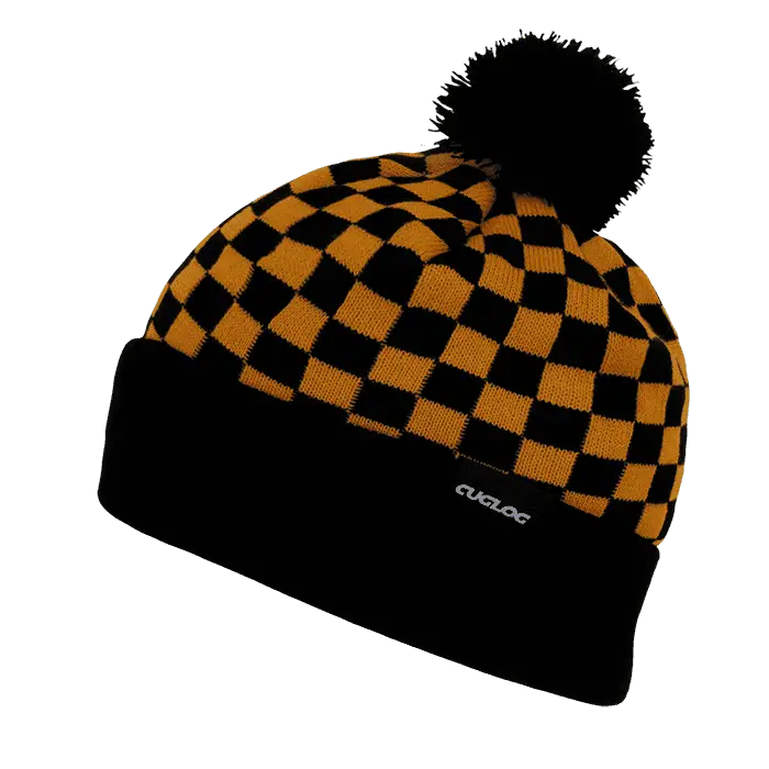 Cuglog K019 Changbai Checker Beanie - Yellow Black - Yellow Black / One Size Fits Most