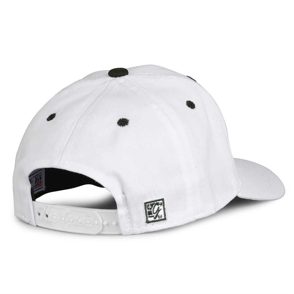The Game GB2016 White Snapback Cotton Twill Cap - White Dark Green - HIT a Double - 5